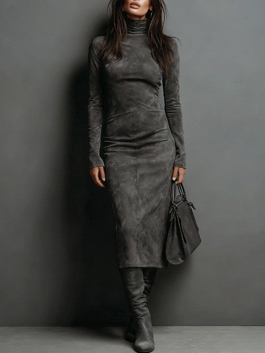 Noelle | Women's Fitted High Neck Maxi Dress