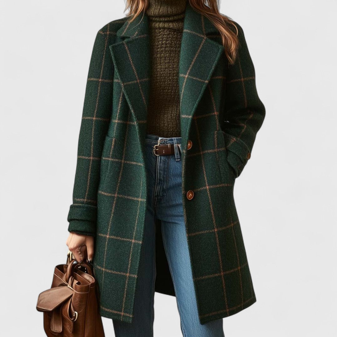 Eloise | Women's Checked Longline Coat
