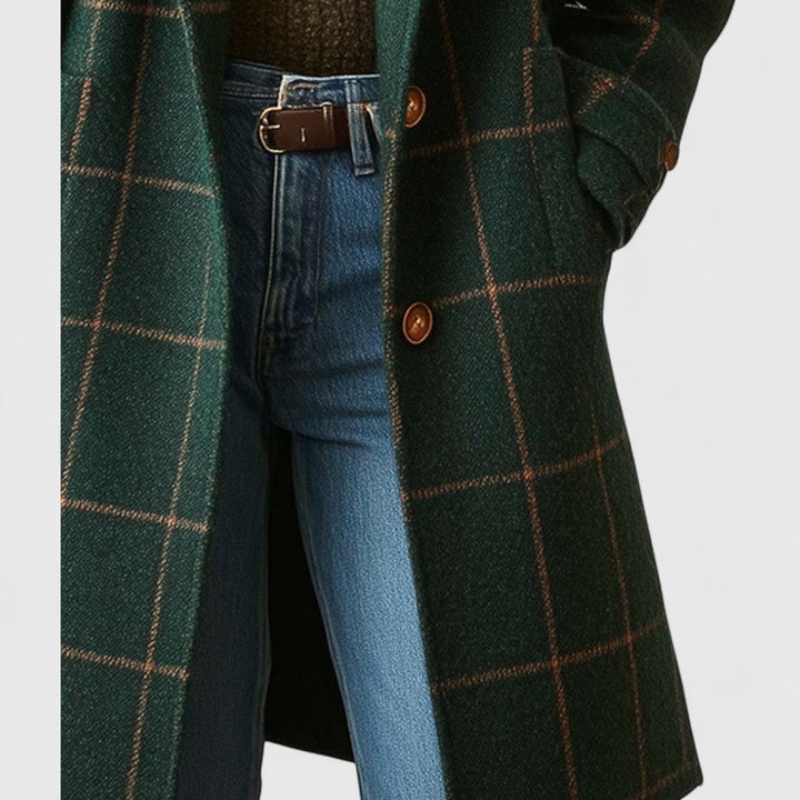 Eloise | Women's Checked Longline Coat