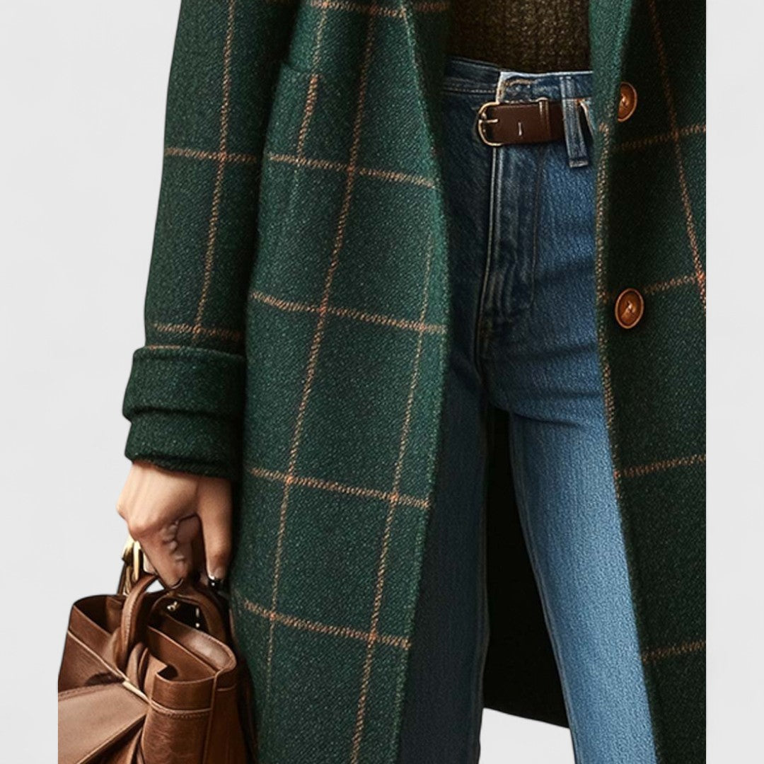 Eloise | Women's Checked Longline Coat