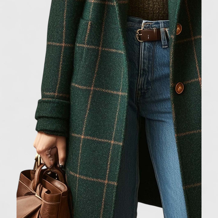 Eloise | Women's Checked Longline Coat