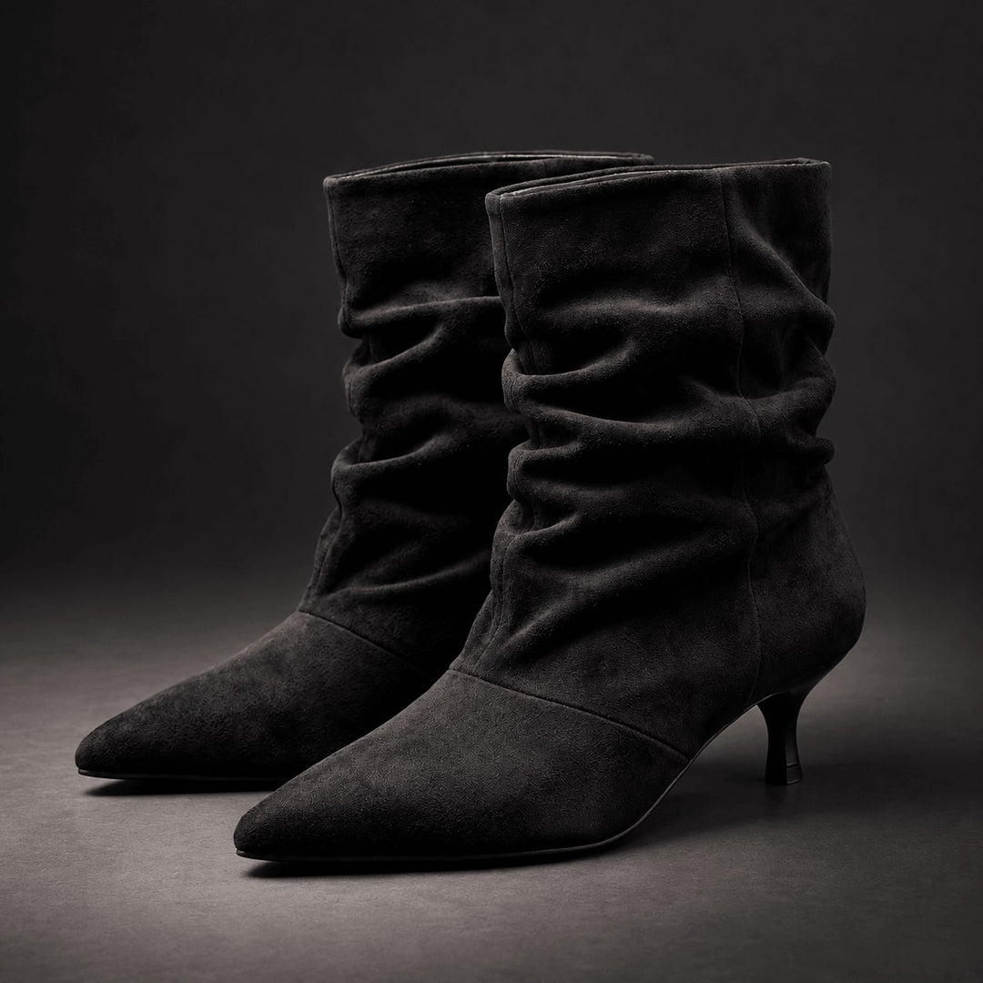 Lacey | Women's Slouch Kitten Heel Boots