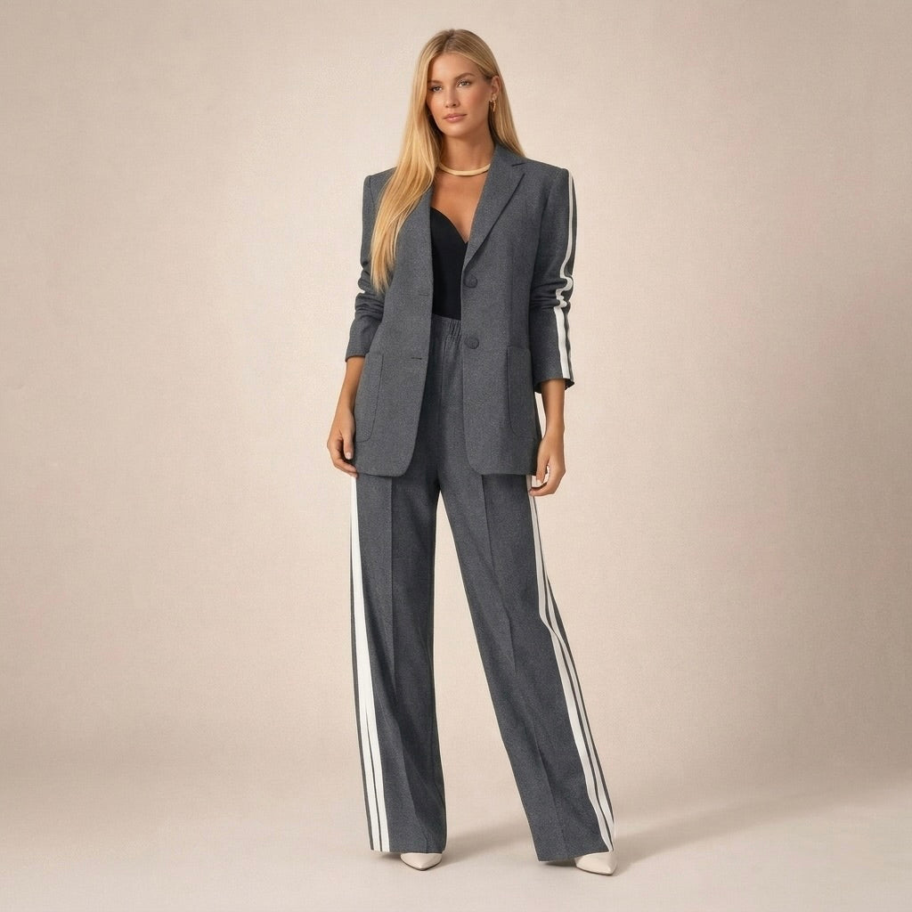 Toni | Women's Blazer Wide Leg Pants Set