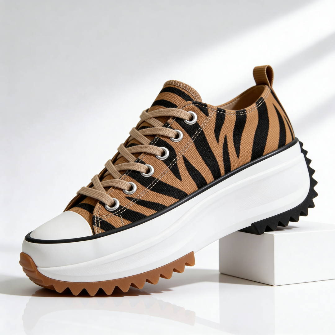Robyn | Women's Tiger Print Platform Sneakers