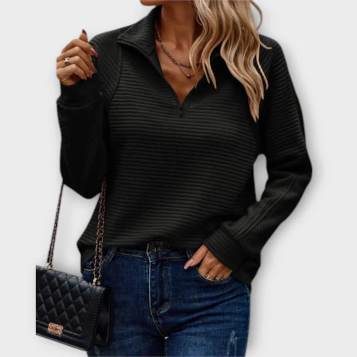 Nina | Women's Ribbed Half-Zip Pullover