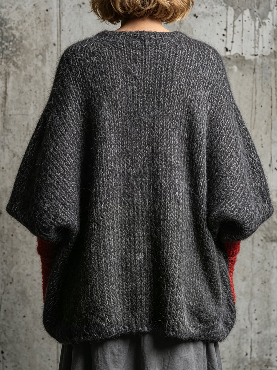 Leslie | Women's Textured Knit Color Block Cardigan