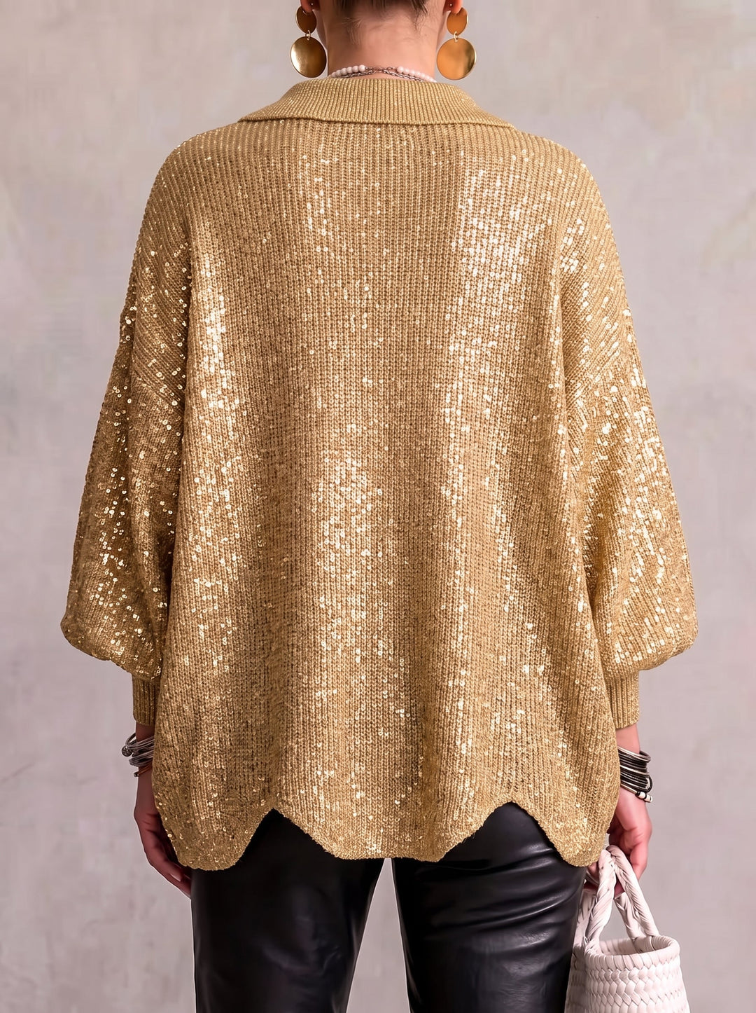 Gabrielle | Women's Oversized Collared Button Cardigan
