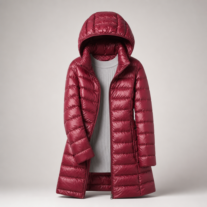 Lindsay | Women's Quilted Longline Hooded Puffer Jacket