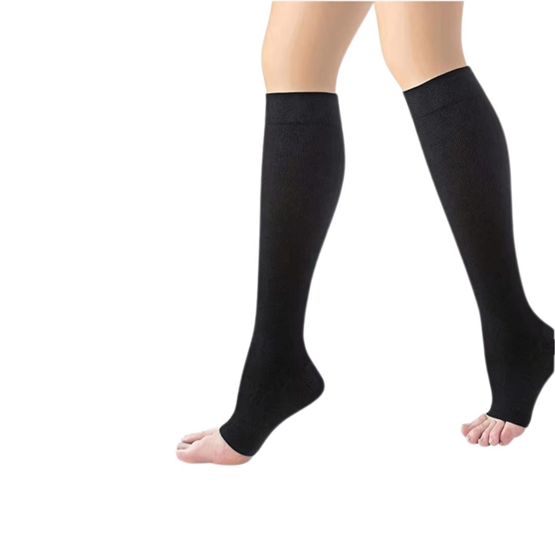 Penny | Women's Open Toe Compression Knee Socks