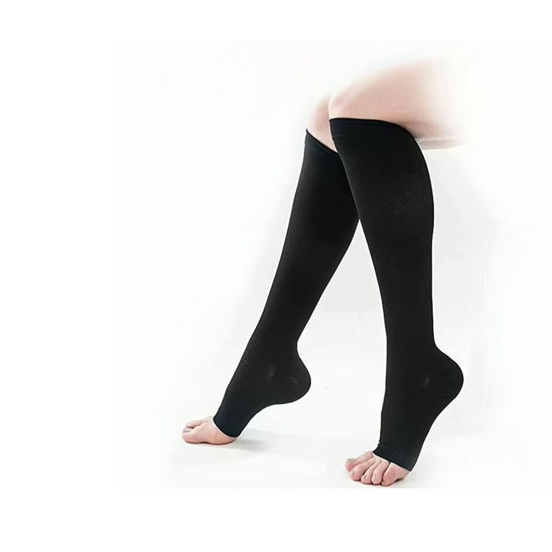 Penny | Women's Open Toe Compression Knee Socks