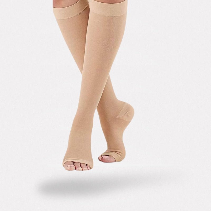 Penny | Women's Open Toe Compression Knee Socks