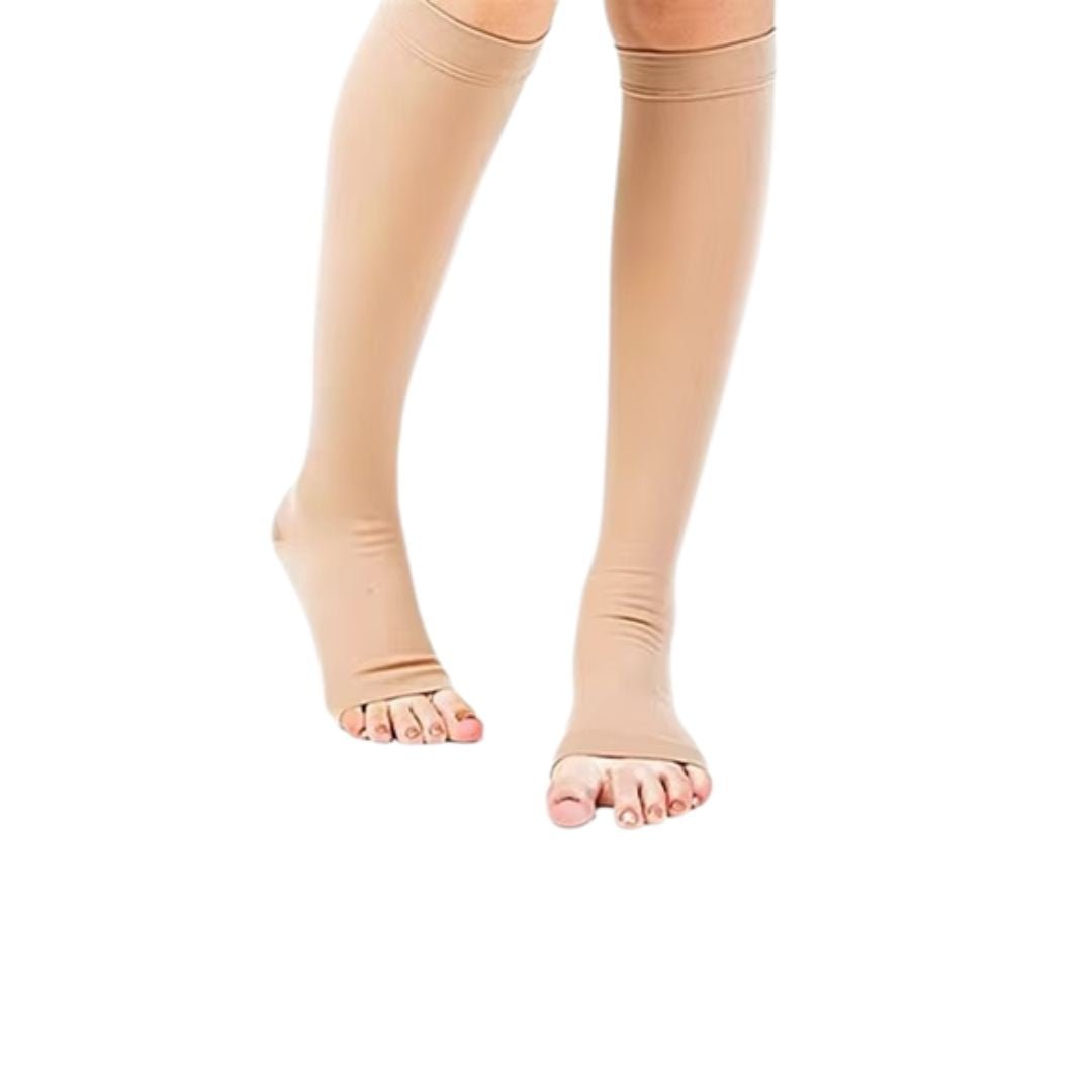 Penny | Women's Open Toe Compression Knee Socks