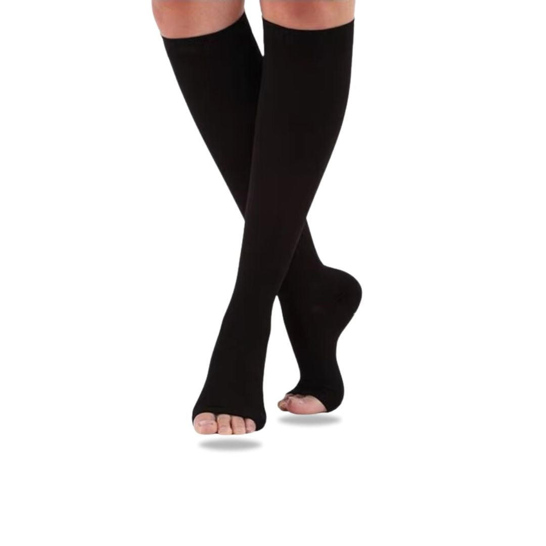 Penny | Women's Open Toe Compression Knee Socks