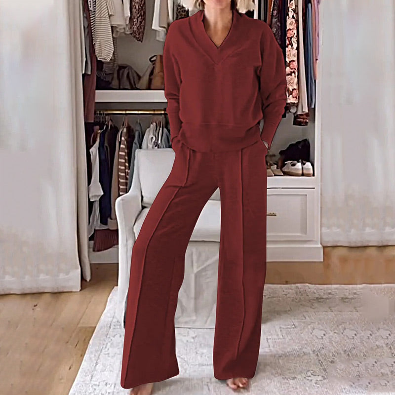Carole | Women's Knitted Top and Pants Set