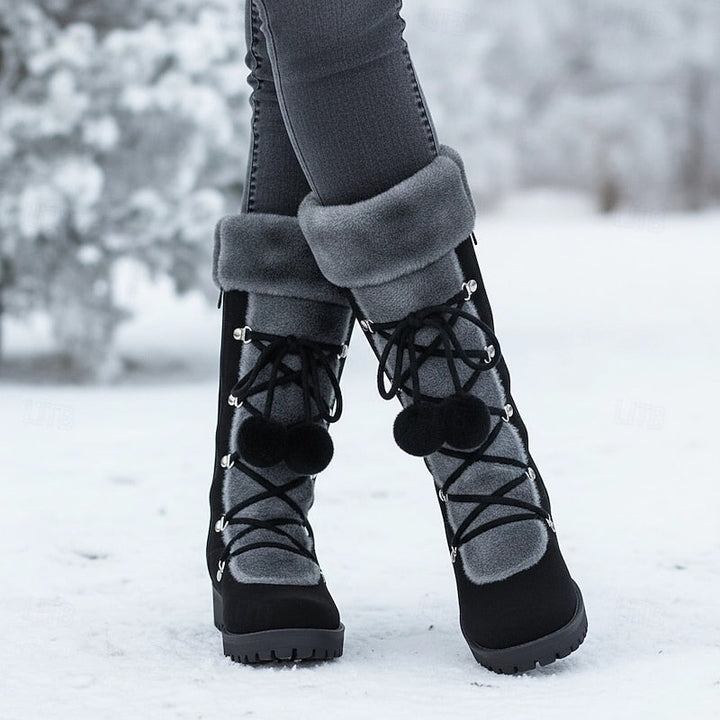 Pandora | Women's Lace-Up Mid-Calf Winter Boots