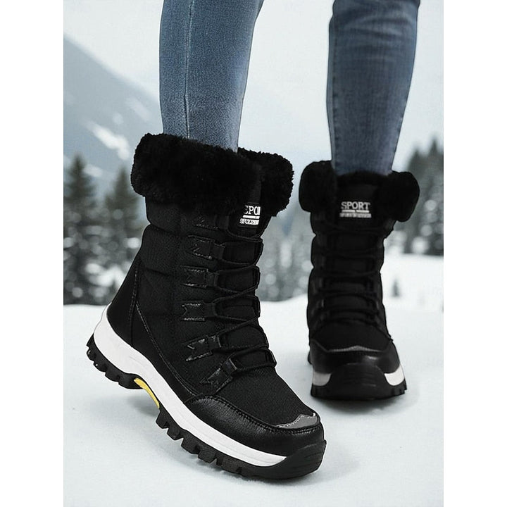 Kerry | Women's Fur-Trimmed Lace-Up Snow Boots