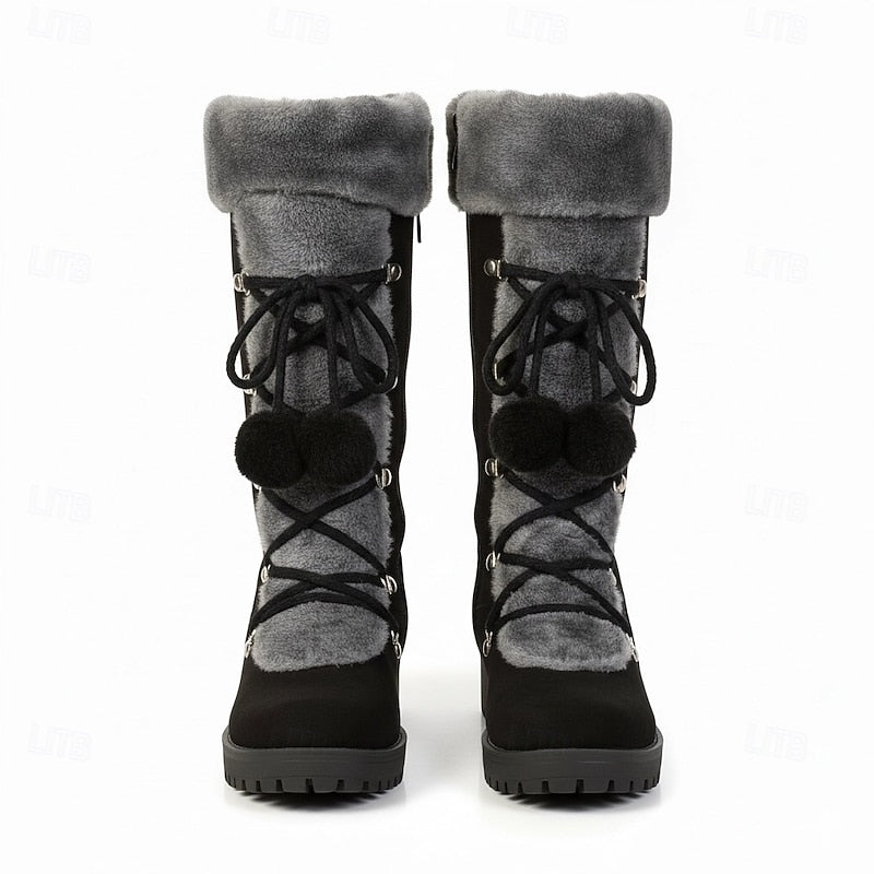 Pandora | Women's Lace-Up Mid-Calf Winter Boots